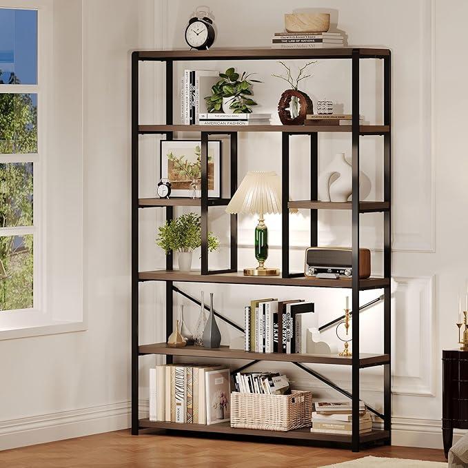Industrial tall bookshelf