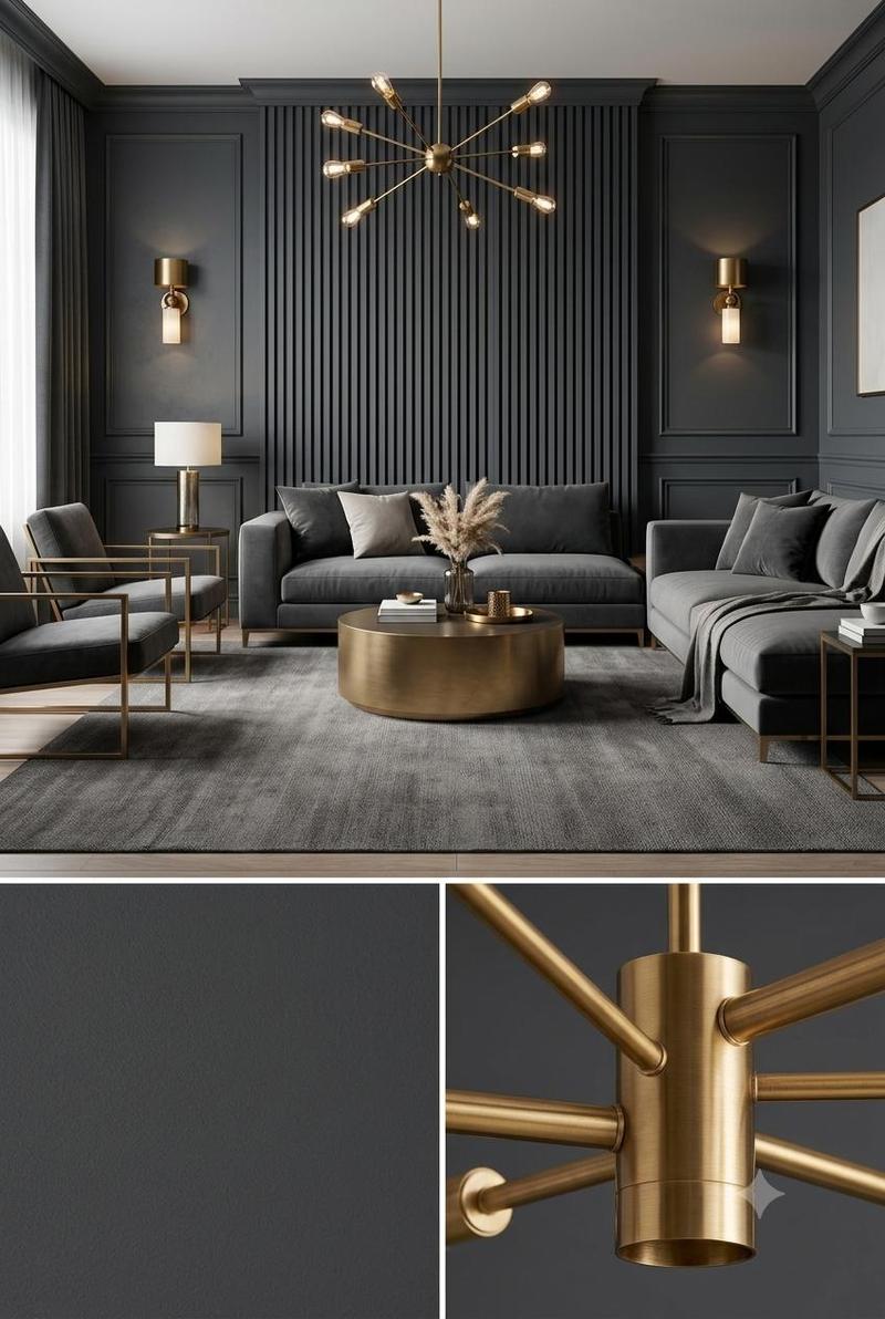 The moody charcoal room