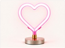 Blue neon decor and lighting category visual for SHARED