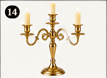 Gold five-arm kolnlala candelabra