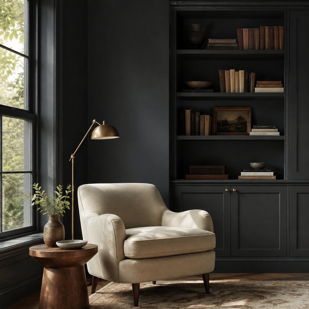 Annie Sloan Wall Paint — Graphite (Moody Charcoal), 4 oz Tester