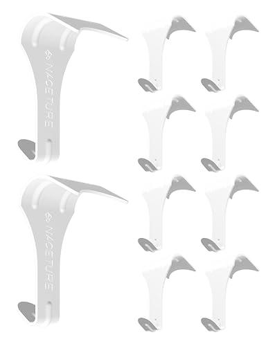 NACETURE Picture Rail Hooks — White 10-Pack for Picture Molding