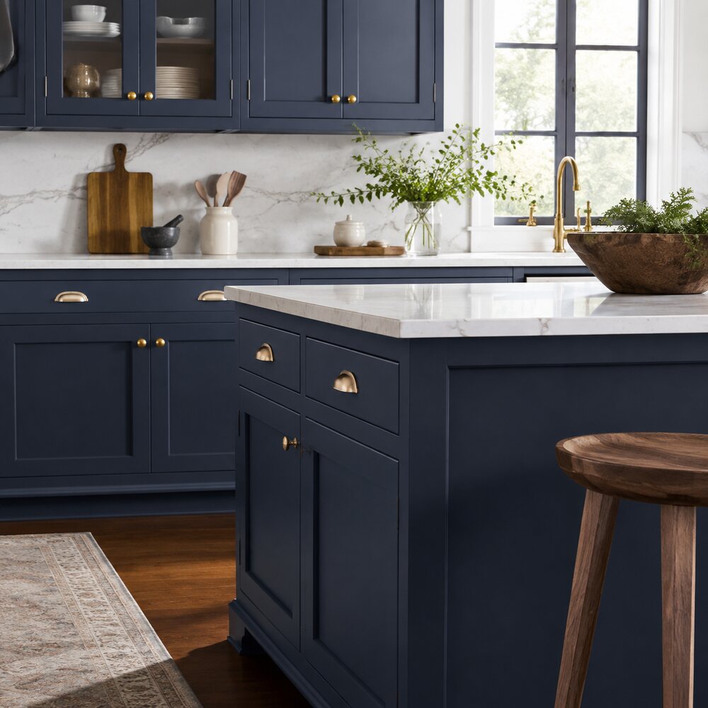 PRESTIGE Paints Exterior & Interior Satin — Naval Deep Navy, 1-Gal