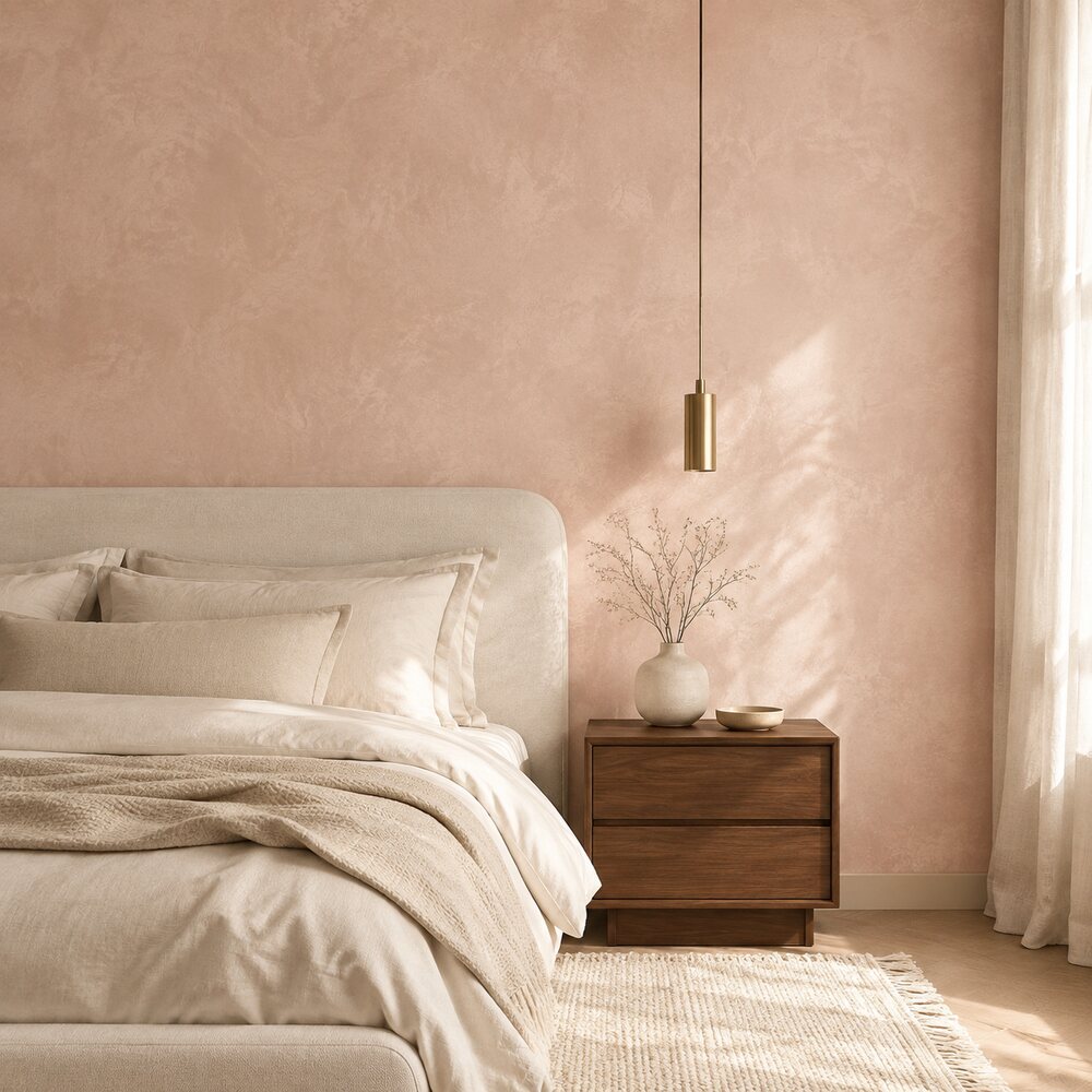 SUZUKA Strato Limewash Effect Wall Paint — Blush Cream