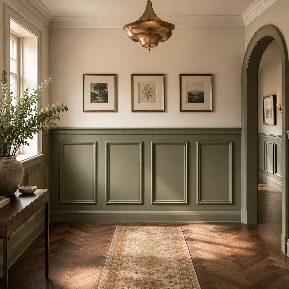 Wainscoting Panels Peel and Stick — 4-Bottom Frame Wall Molding Kit